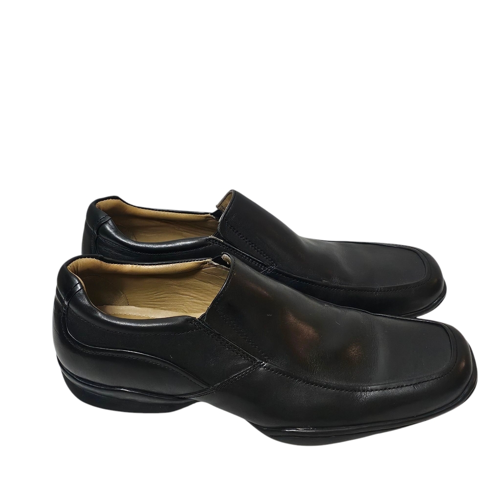 Hush Puppies Mens Black Loafers Slip-On Design Size 8